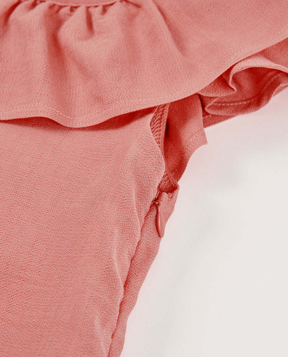 Vestido de Tecido Infantil Rosa-pastel-3