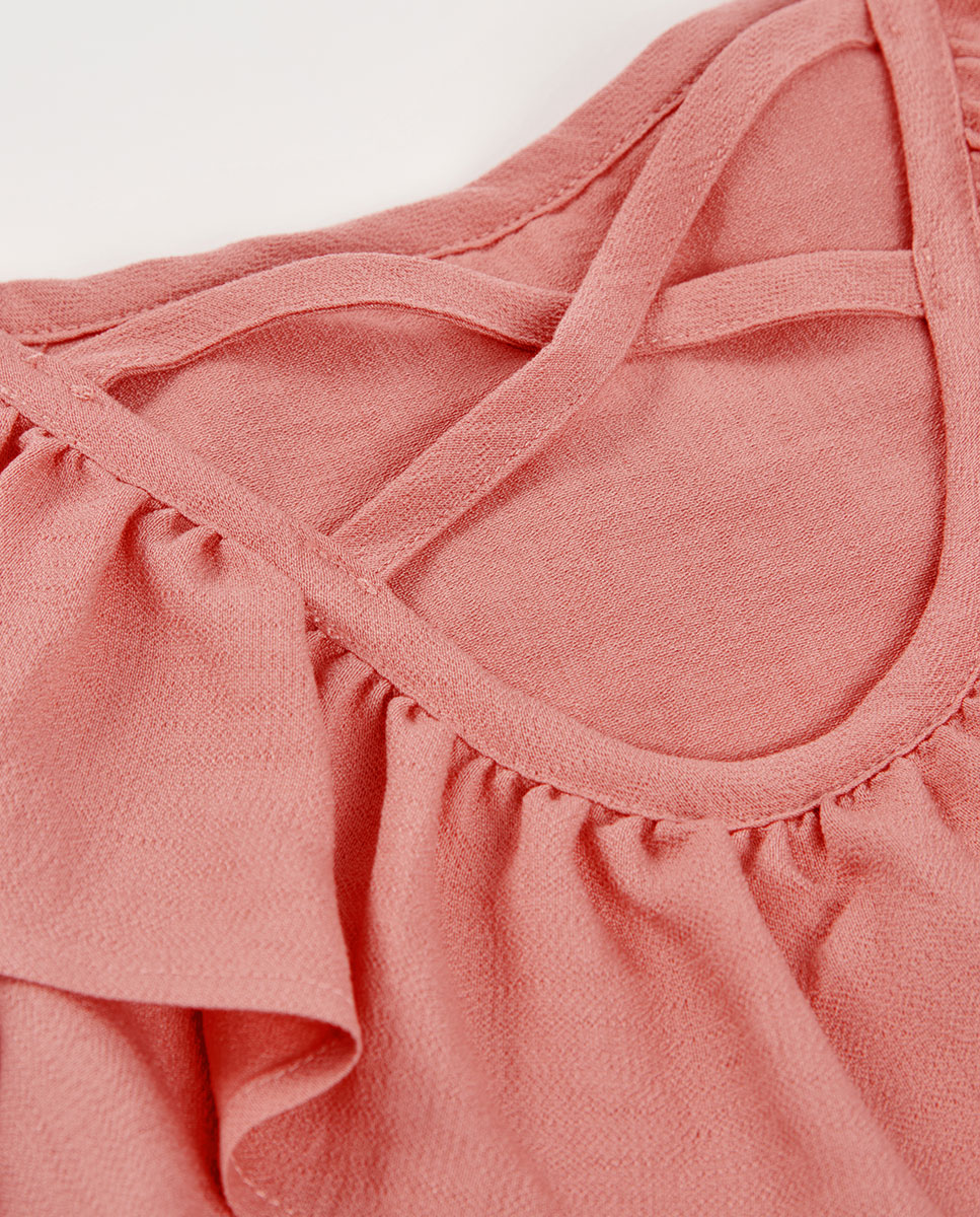 Vestido de Tecido Infantil Rosa-pastel-4