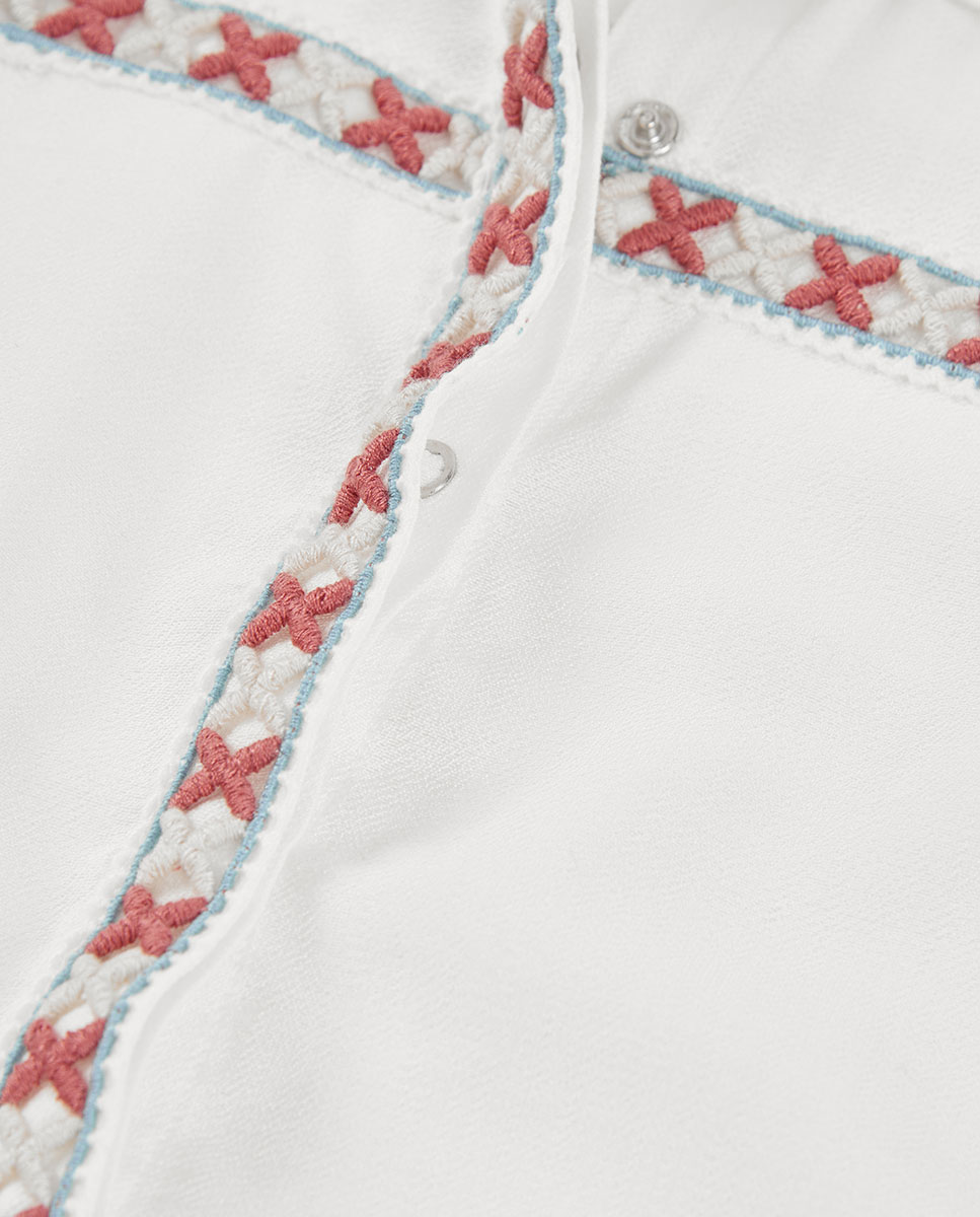 Camisa de Tecido para Bebé Boboli Bege-3