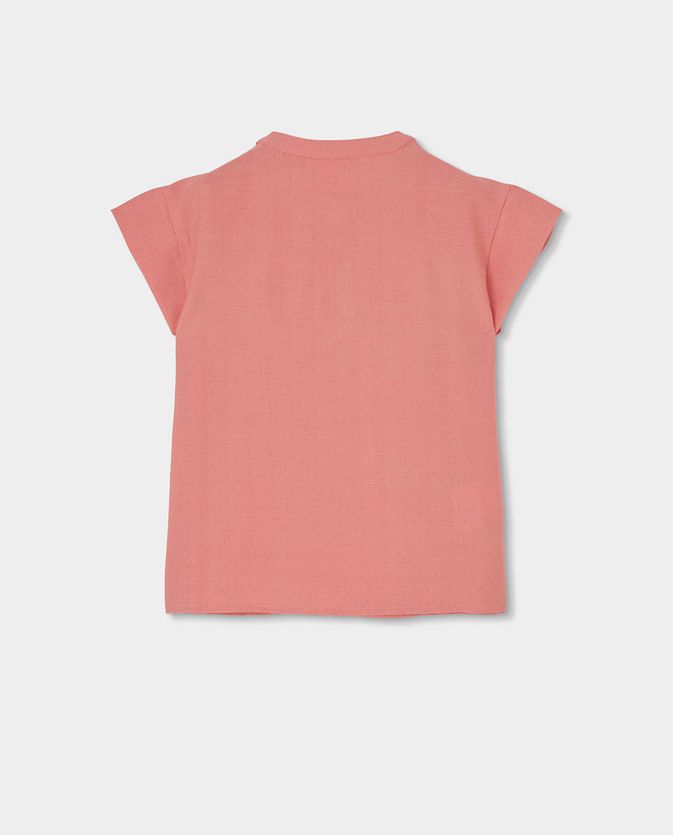 Camisa de Tecido para Bebé Boboli Rosa-2