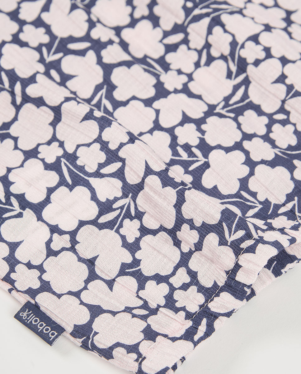 Blusa Viscosa Flores de Bebé Boboli Azul-marinho / Rosa-4