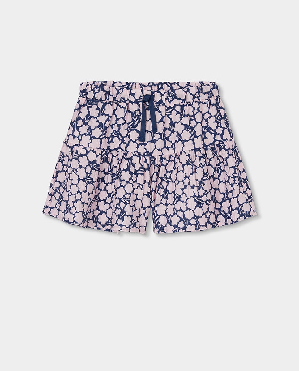 Imagem 0 de Saia-calça Viscosa Flores Infantil