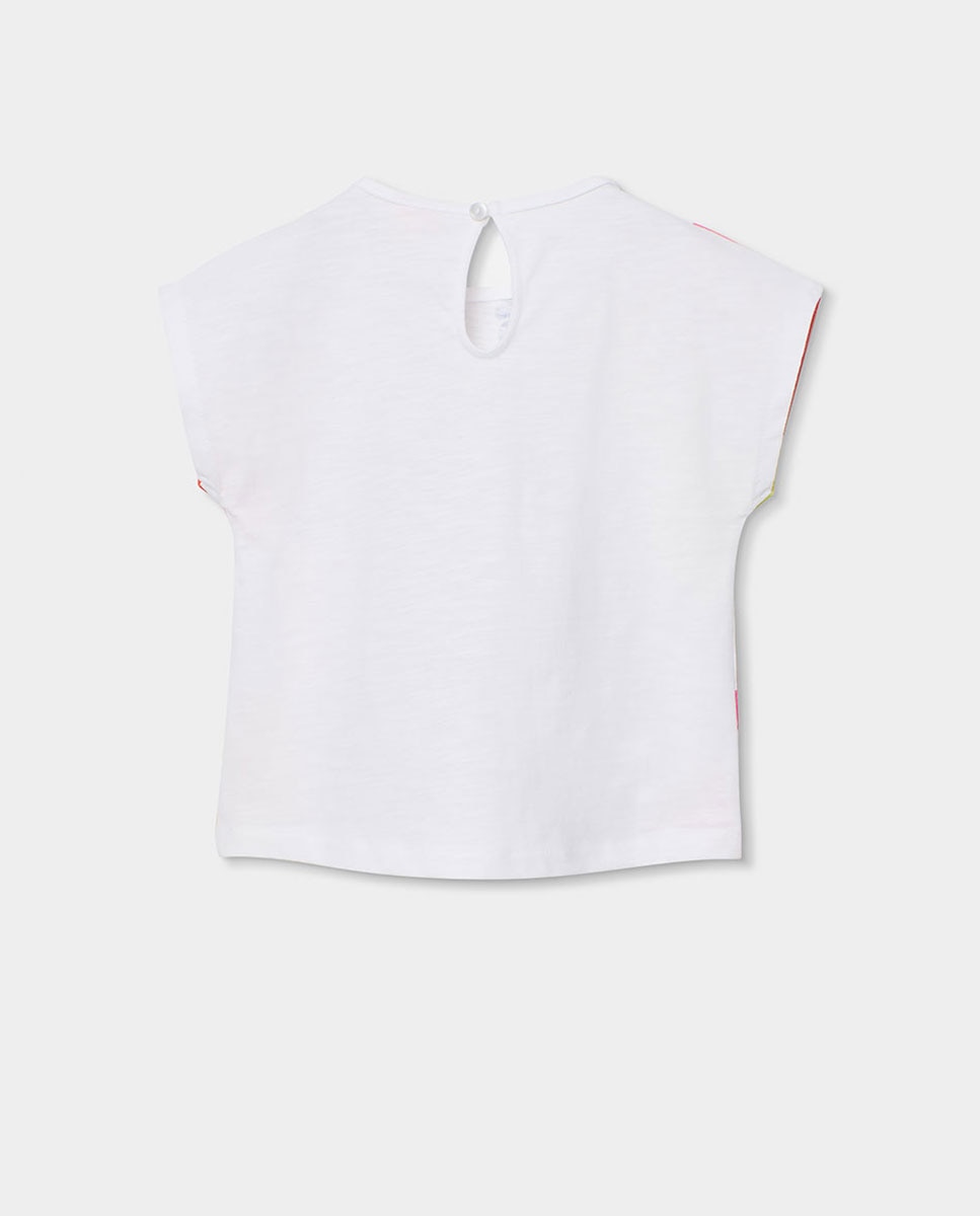 T-shirt de Malha para Bebé Boboli Branco-2
