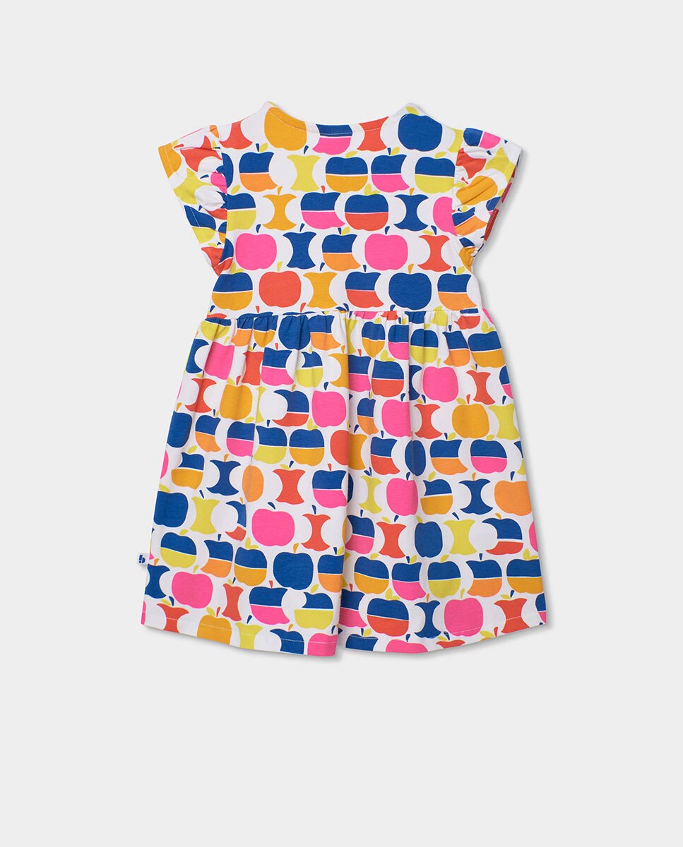 Vestido de Malha Elástica Infantil Branco-2