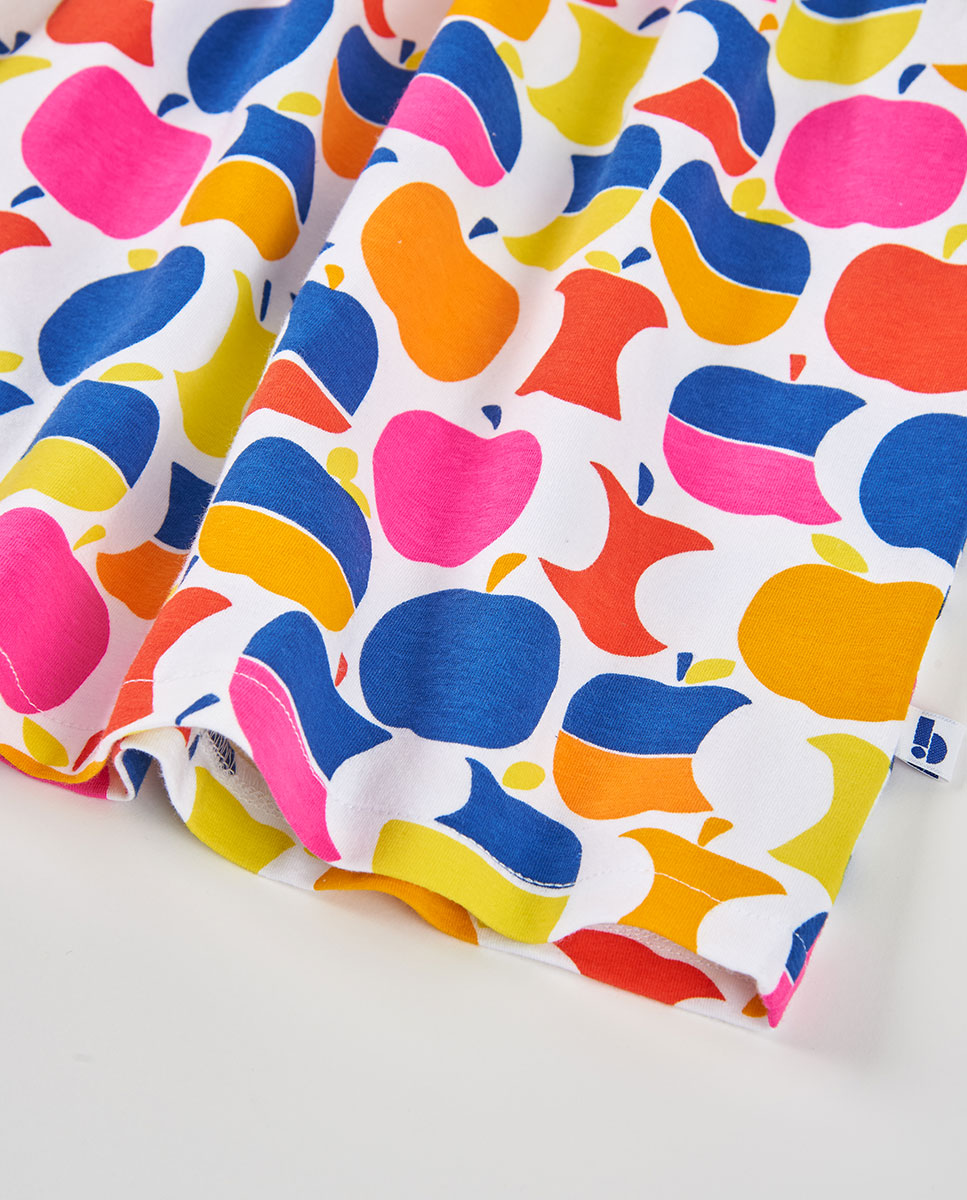 Vestido de Malha Elástica Infantil Branco-4