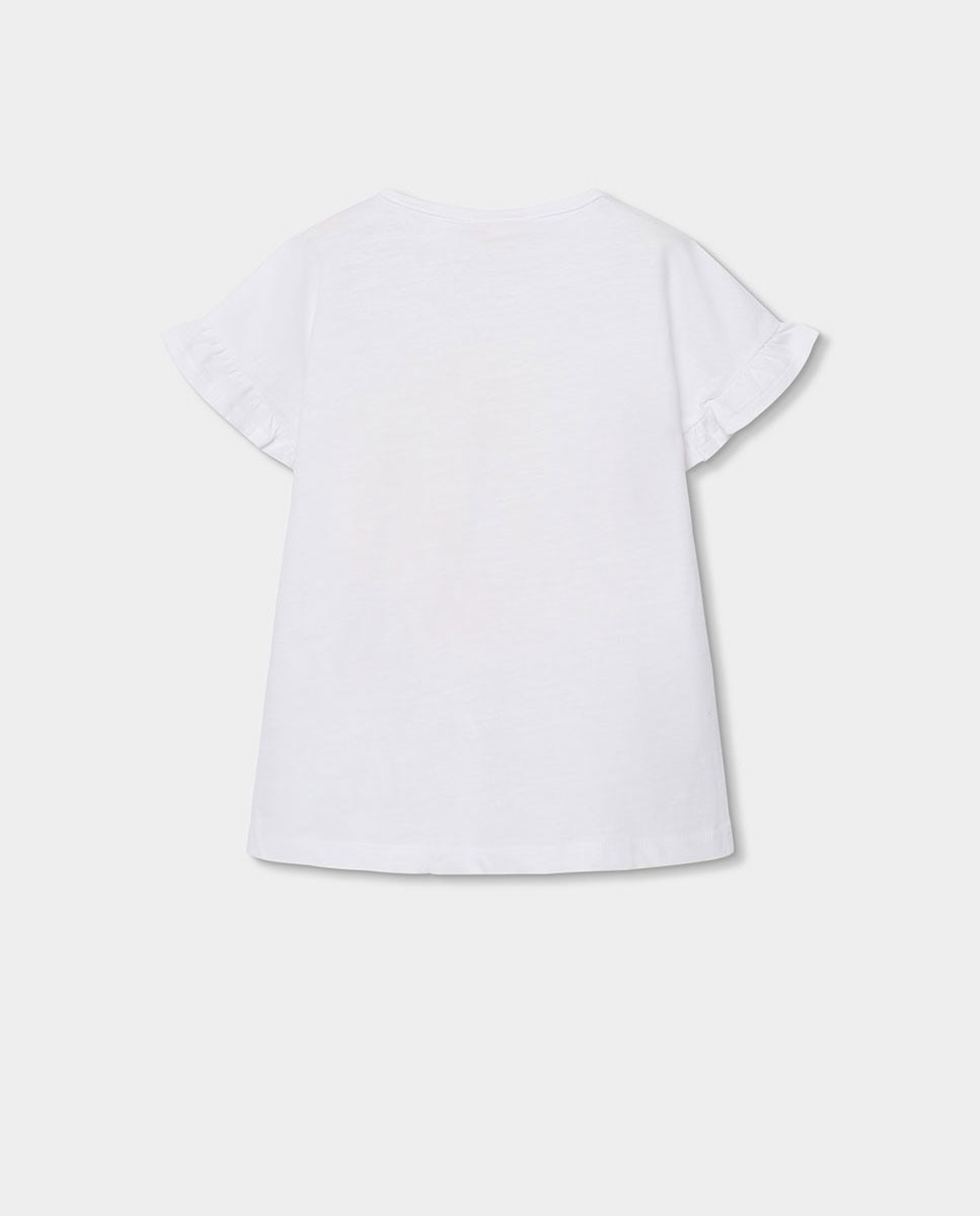 T-shirt de Malha para Bebé Boboli Branco / Vermelho-2