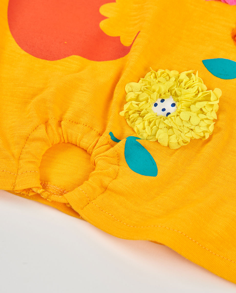 T-shirt de Malha para Bebé Boboli Amarelo-4