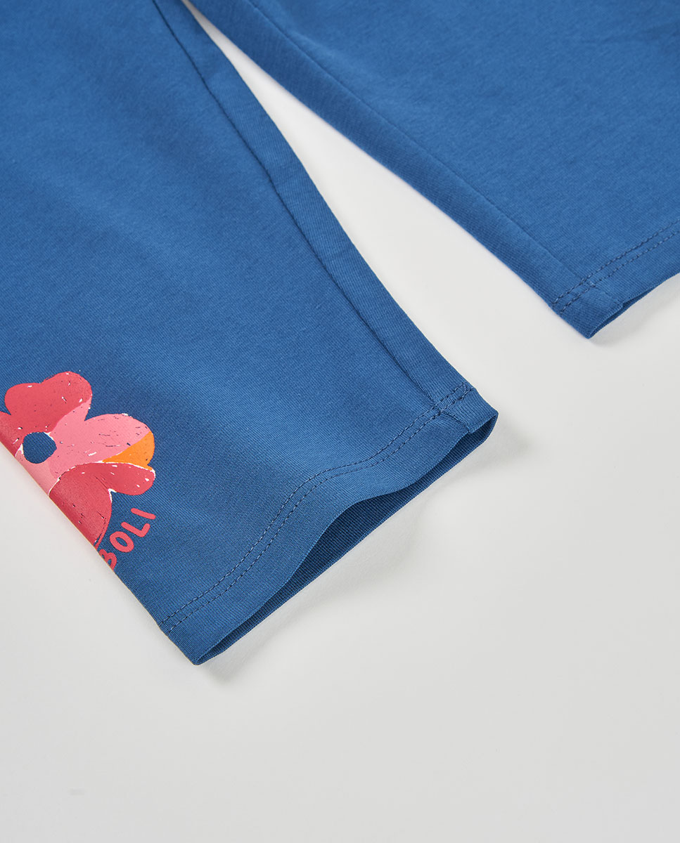 Leggings Corsário Infantil Boboli Azul-marinho / Rosa-4