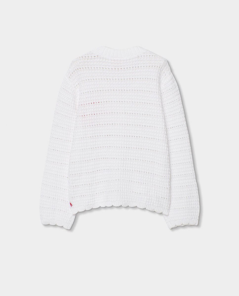 Casaco de Malha de Bebé Boboli Branco / Rosa-2