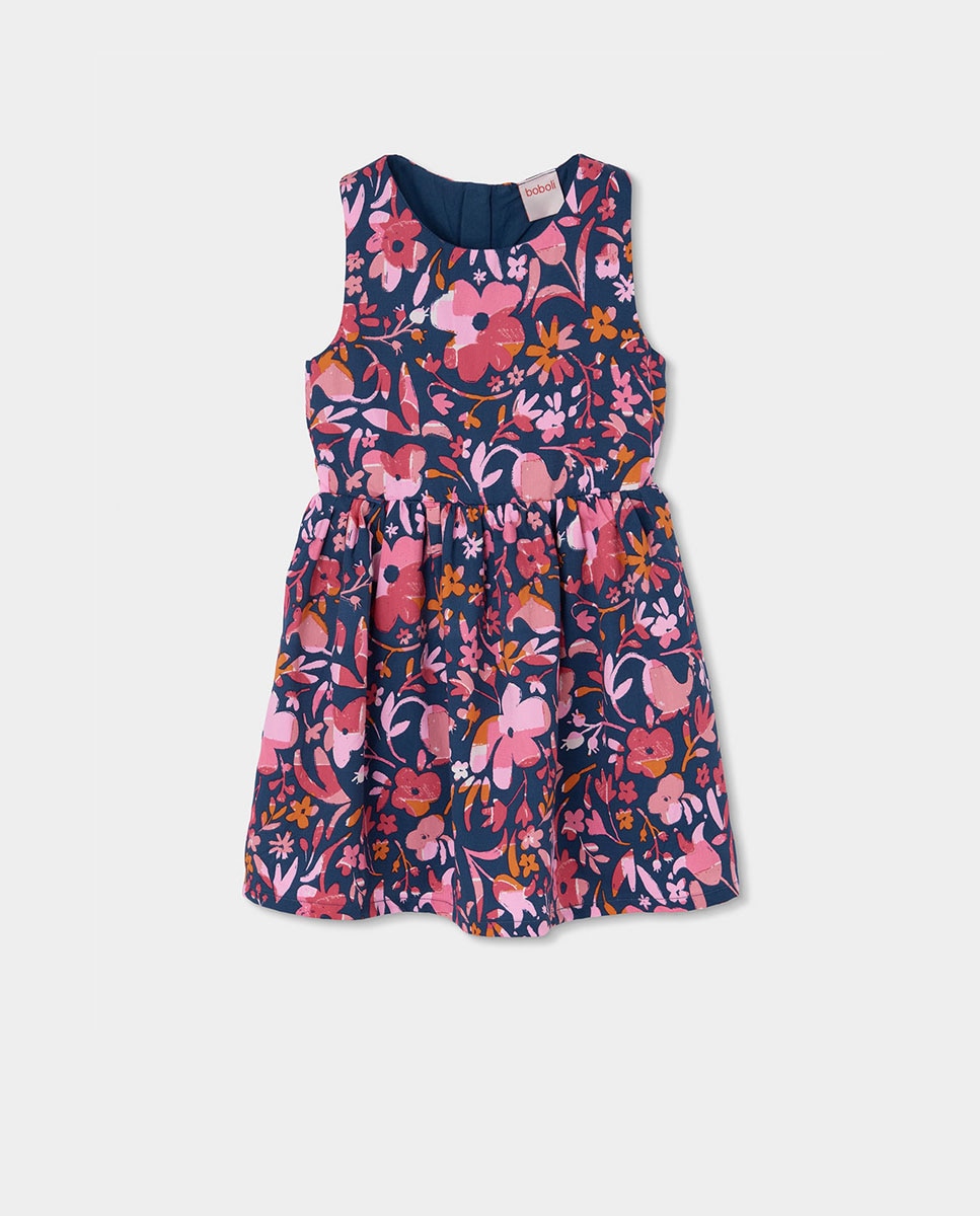 Imagem 0 de Vestido em Cetim com Flores de Bebé