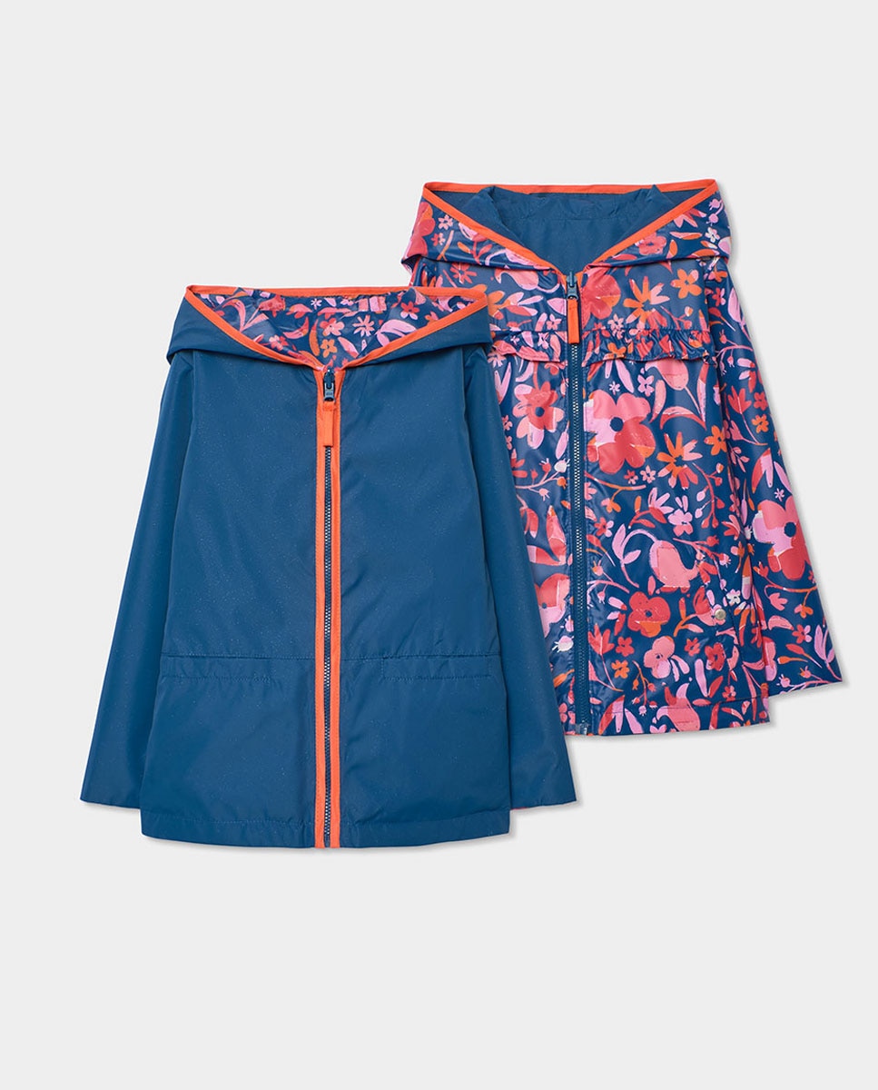 Imagem 0 de Parka Reversível com Flores de Bebé