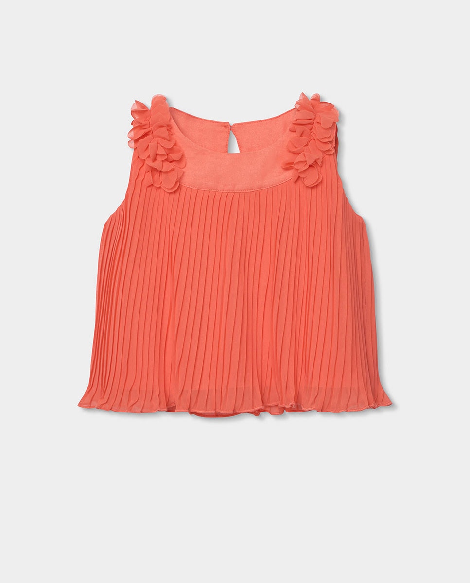 Imagem 0 de Blusa em Gás Plissada Infantil