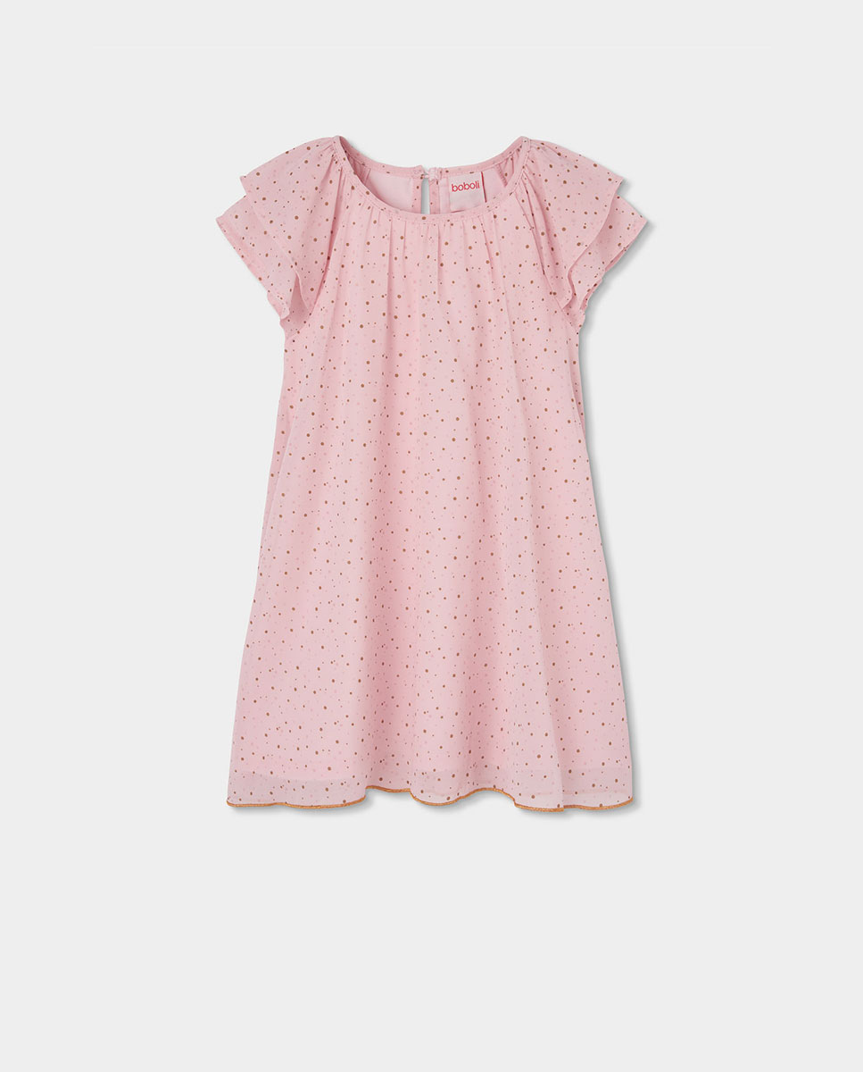 Imagem 0 de Vestido de Gase Estampada Infantil