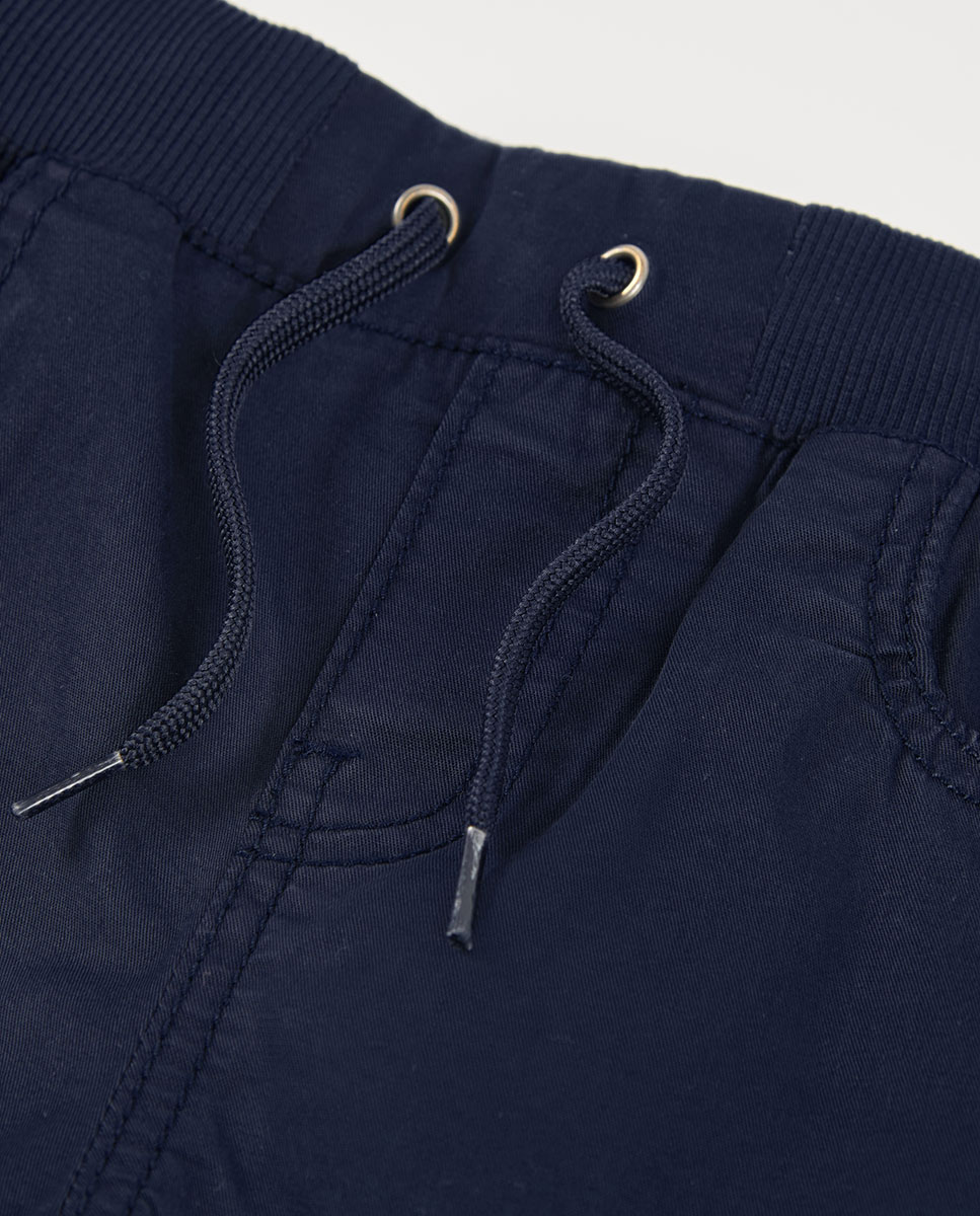Bermudas Gabardina Infantil Boboli Azul-escuro-3