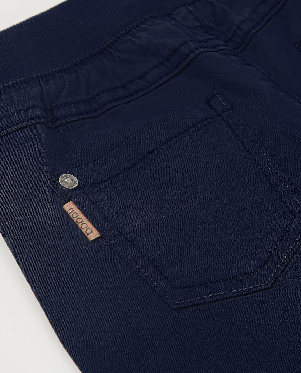 Bermudas Gabardina Infantil Boboli Azul-escuro-4