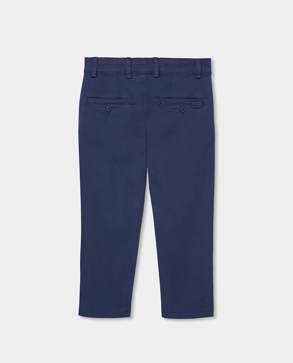 Calças de Cetim Elástico Infantil Boboli Azul-marinho / Laranja-2