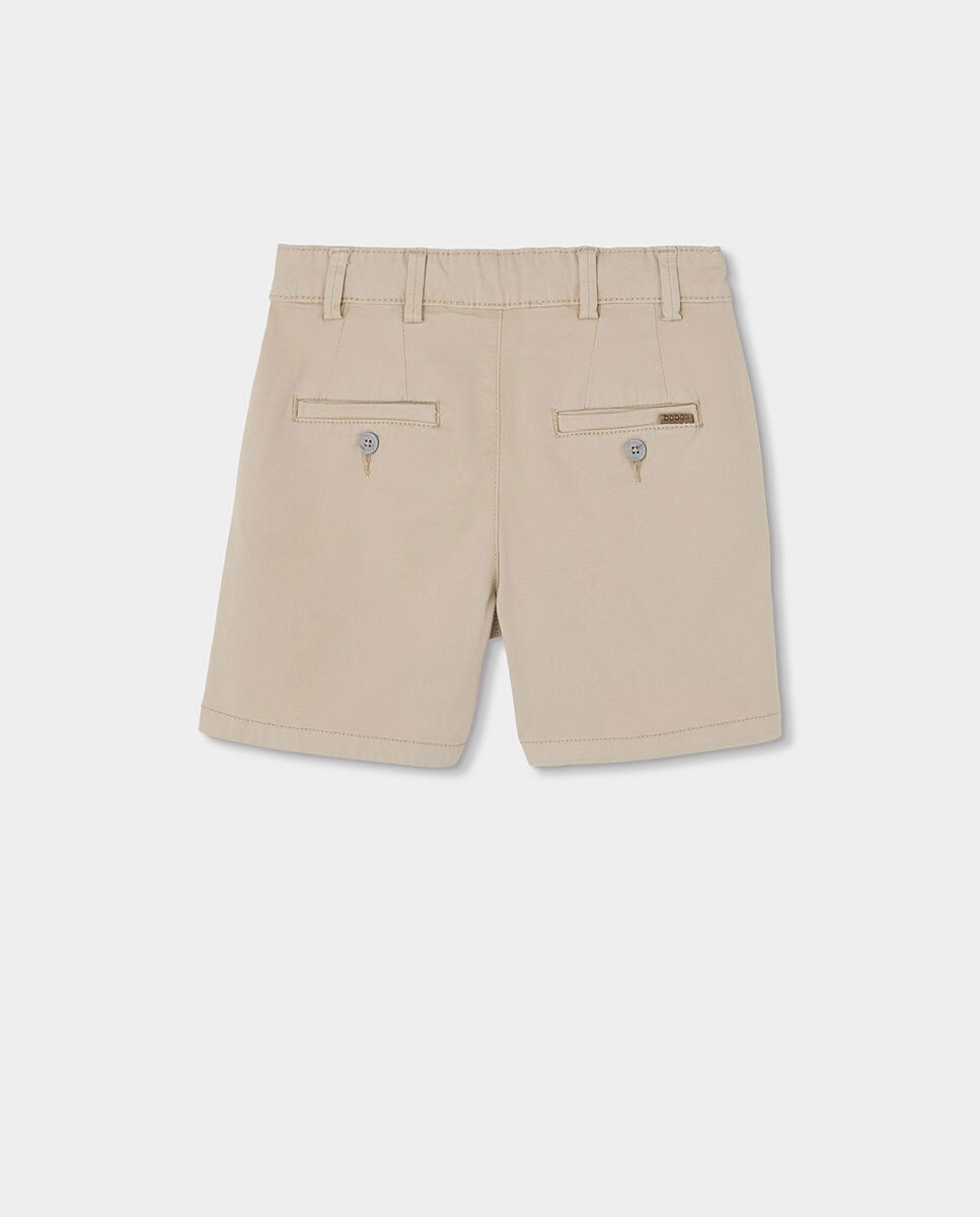 Bermudas de Cetim Infantil Bege-2