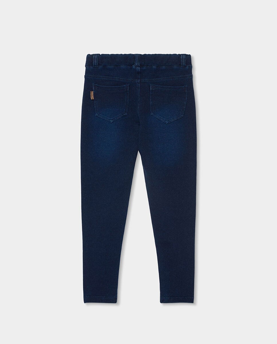Calças Denim Infantil de Cintura Subida Boboli Azul denim-2