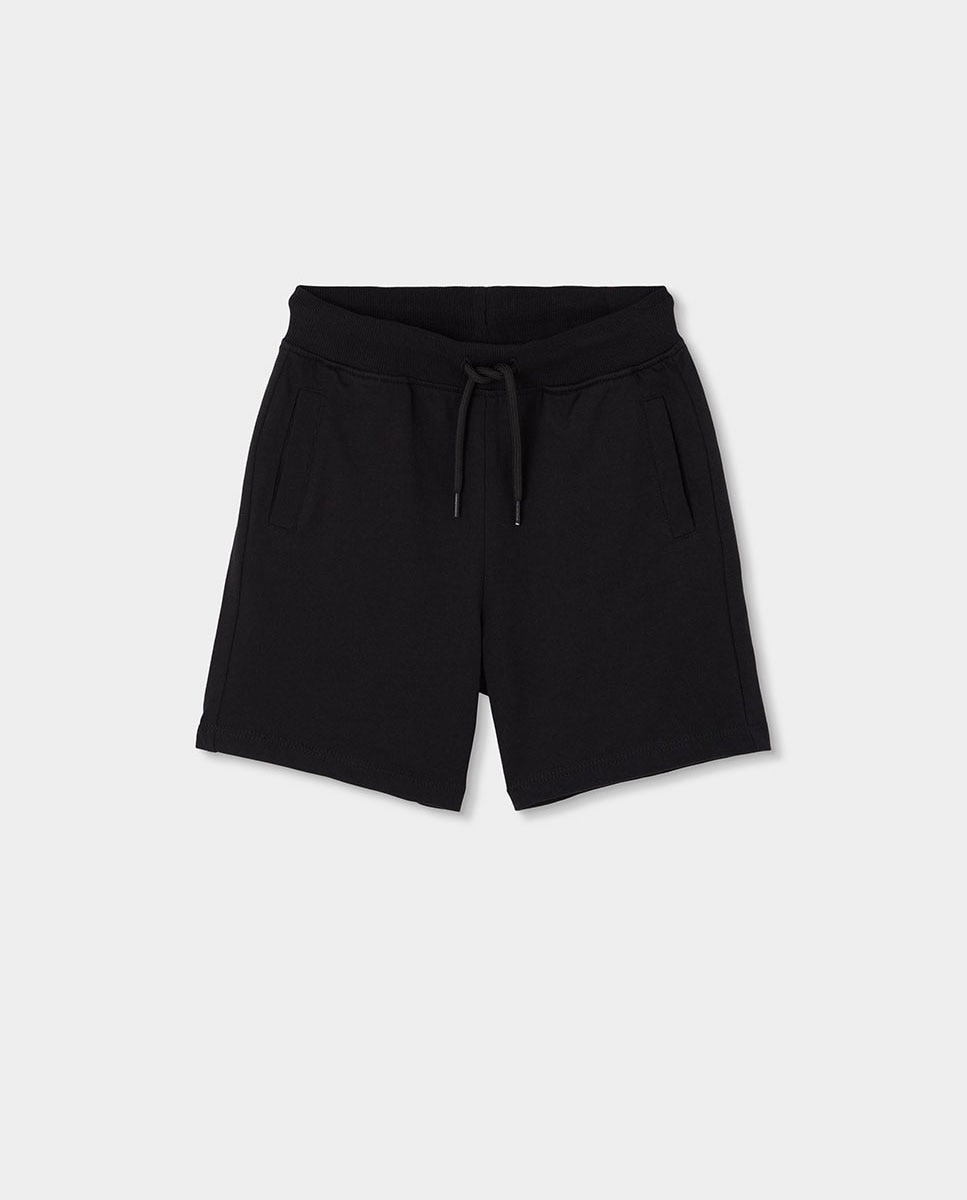 Imagem 0 de Bermudas de Malha 100% Algodão Infantil em Preto
