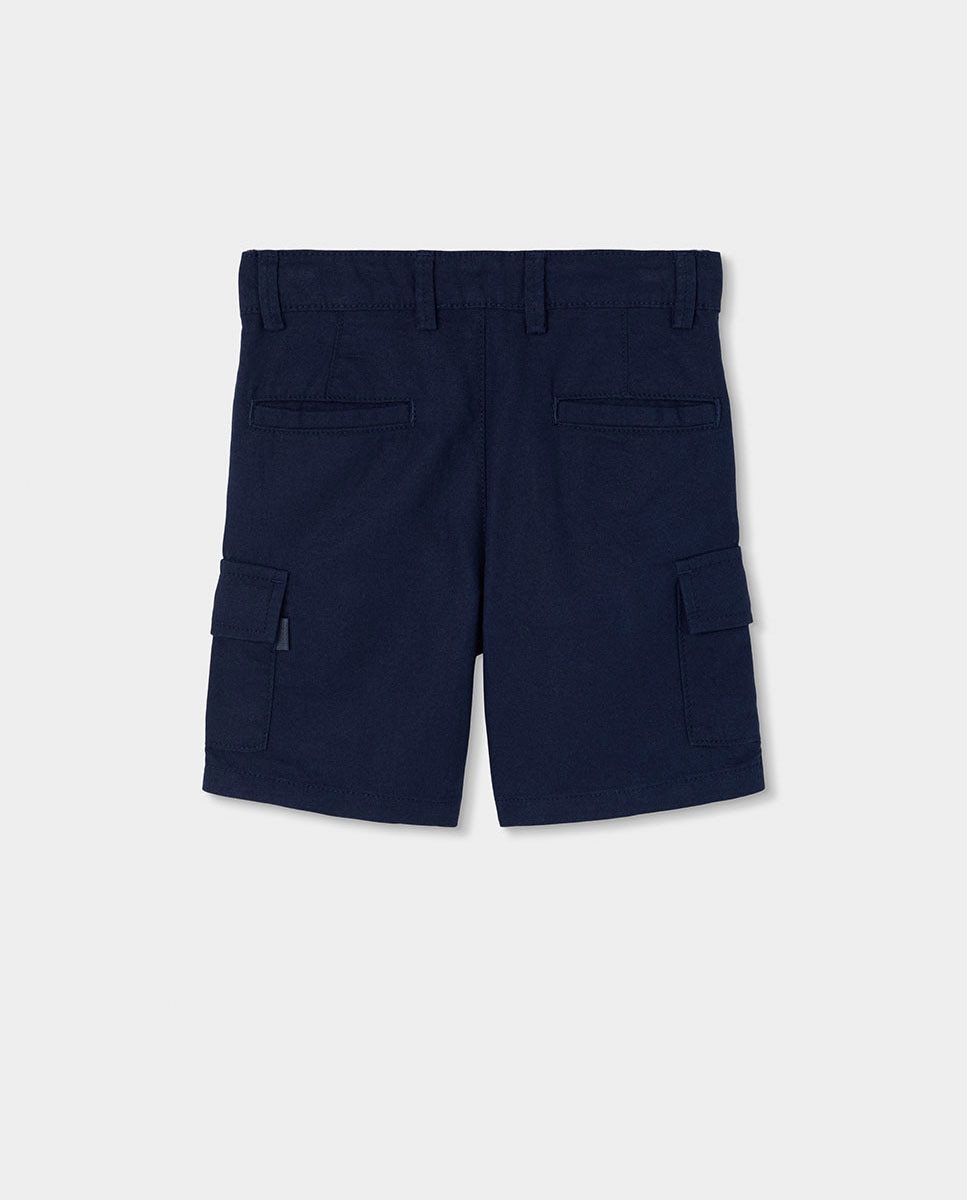 Bermudas de Linho Infantil Azul-escuro-2