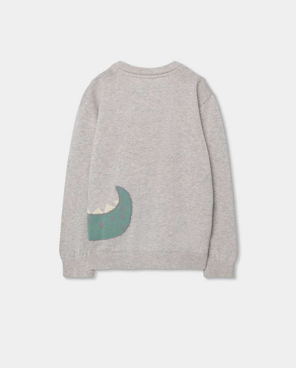 Camisola de Malha Infantil Cinzento-2