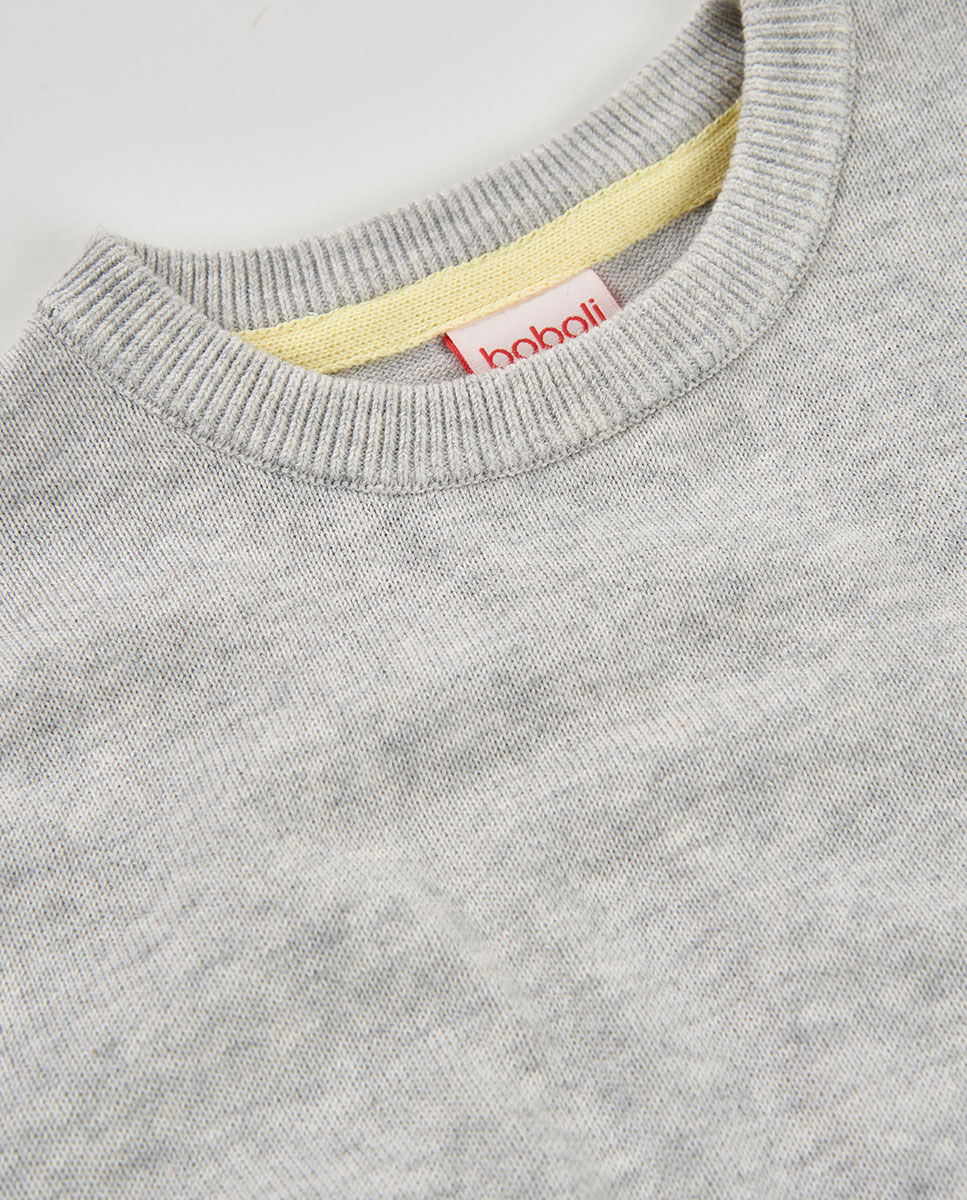 Camisola de Malha Infantil Cinzento-3