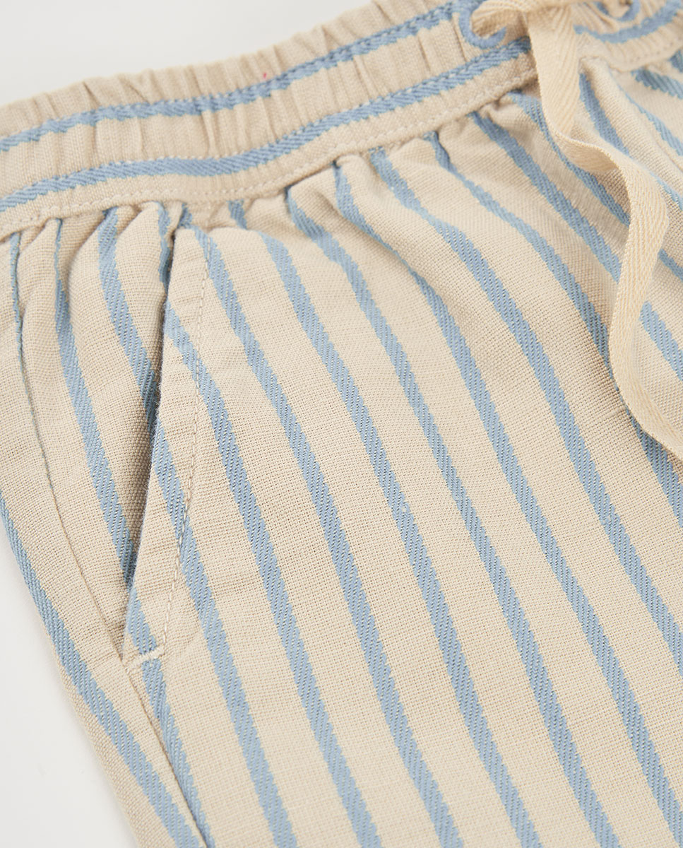 Bermudas de Linho Infantil Bege-3