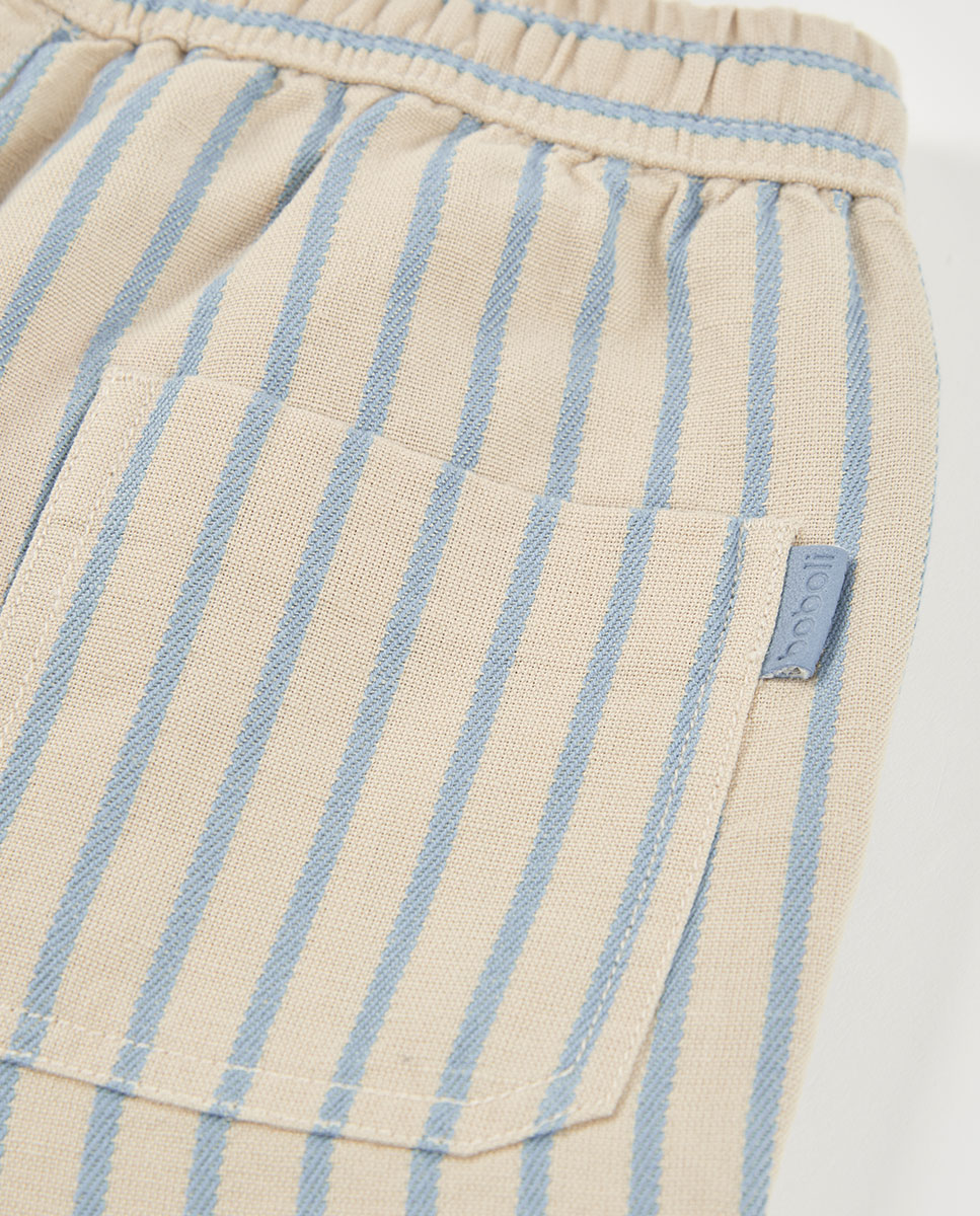 Bermudas de Linho Infantil Bege-4