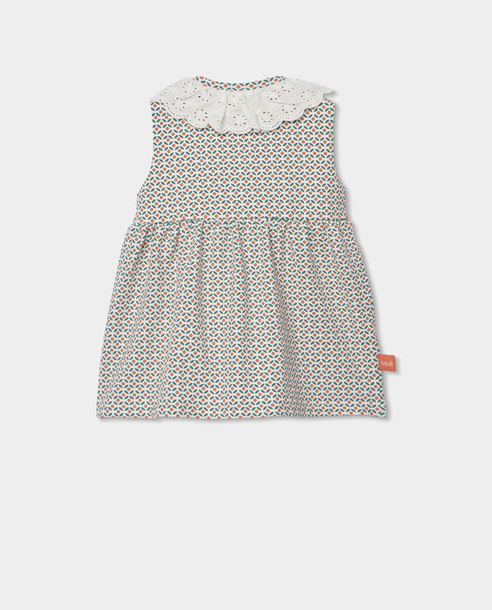 Vestido de Malha Estampado para Bebé Boboli Multicolor-2