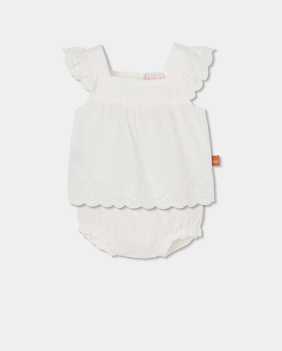 Conjunto de Tecido para Bebé Boboli Branco / Branco-1