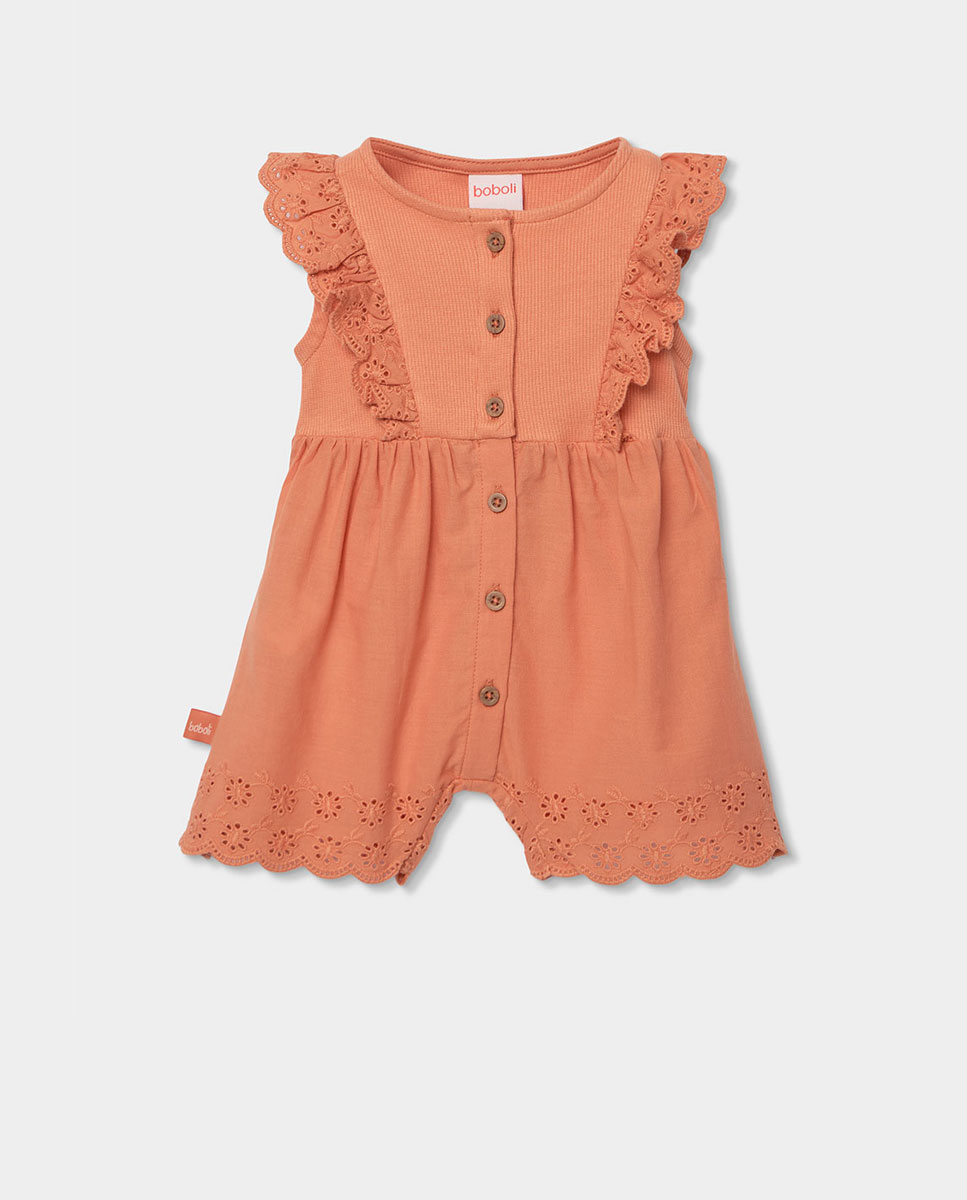 Imagem 0 de Vestido Batista Bordado de Bebé