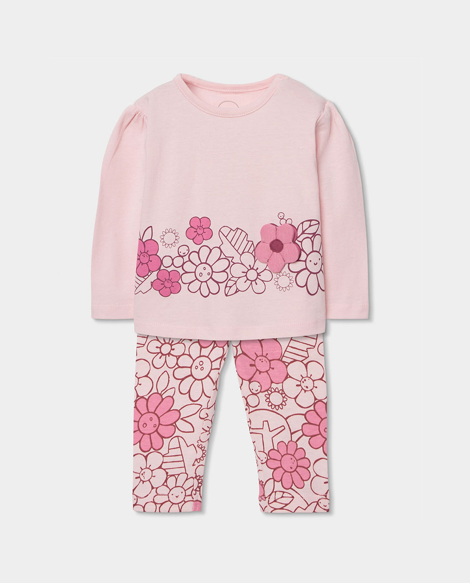 Conjunto de Malha para Bebé Boboli Rosa-claro-1