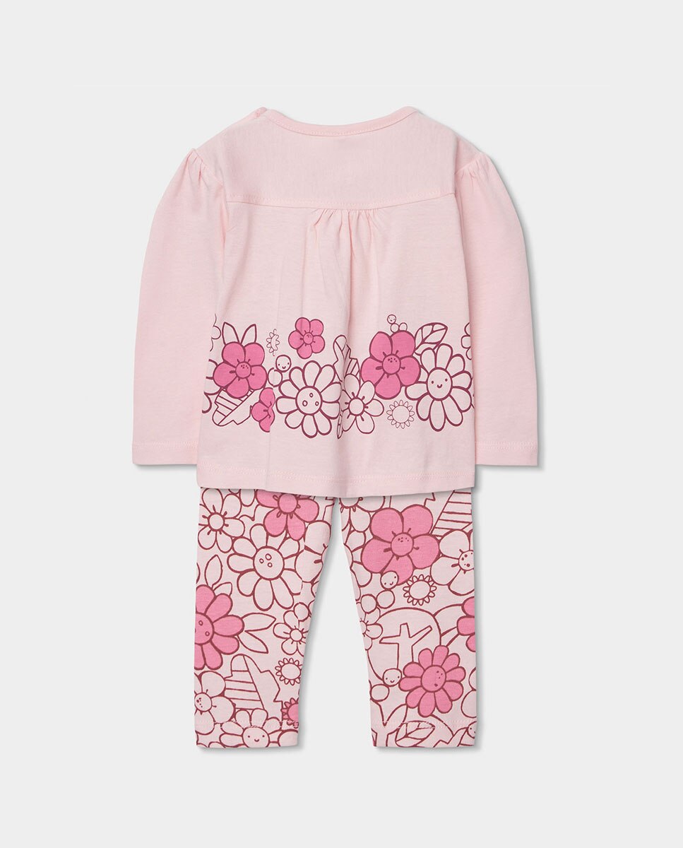 Conjunto de Malha para Bebé Boboli Rosa-claro-2