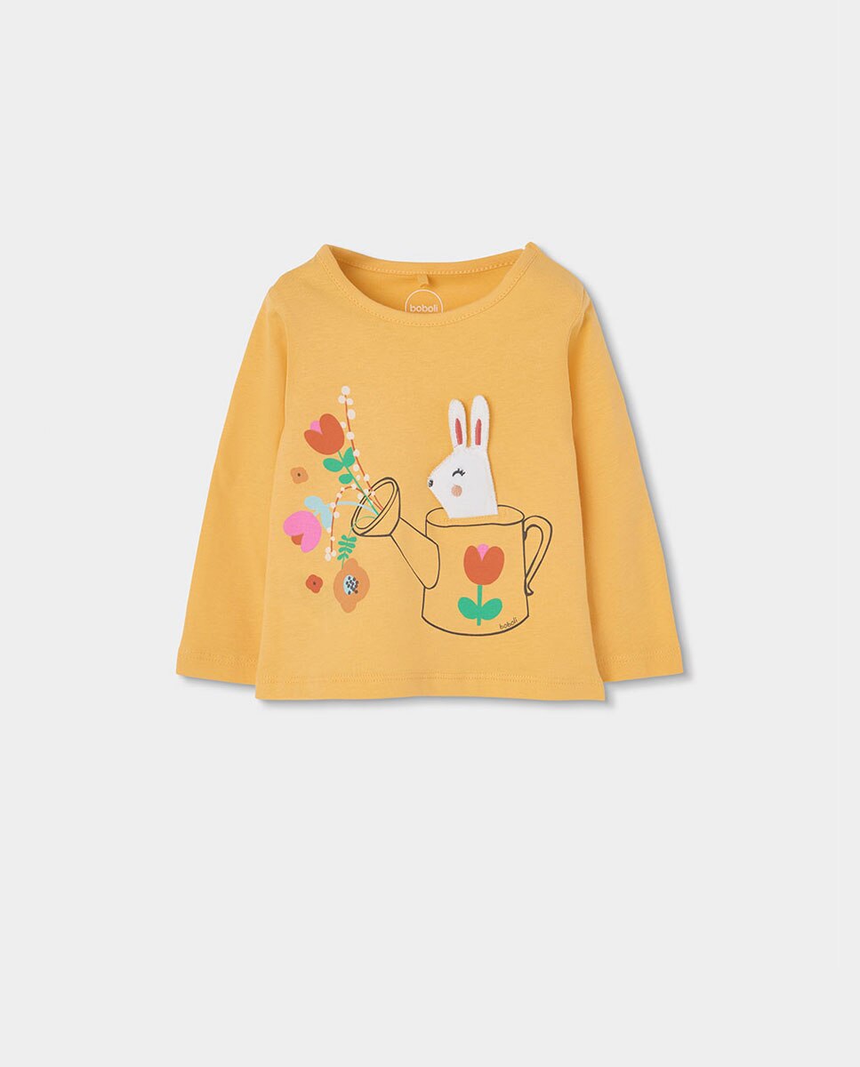 Conjunto de Malha para Bebé Boboli Amarelo-3