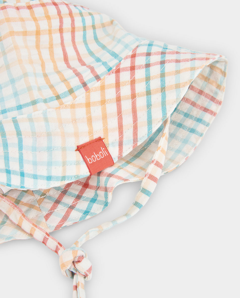 Boné Bebé Aos Quadrados Multicolor-3