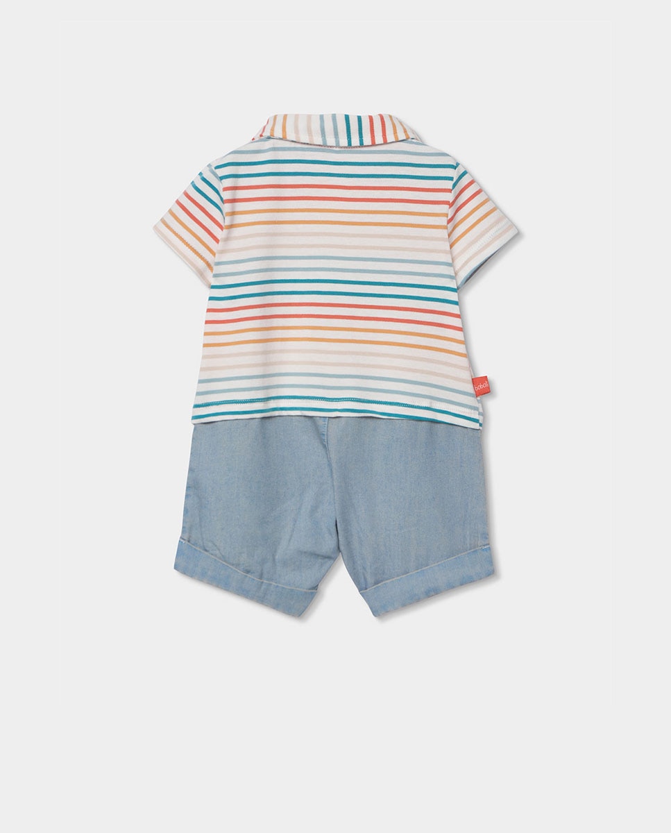 Babygrow de Malha Combinado de Bebé Boboli Multicolor-2