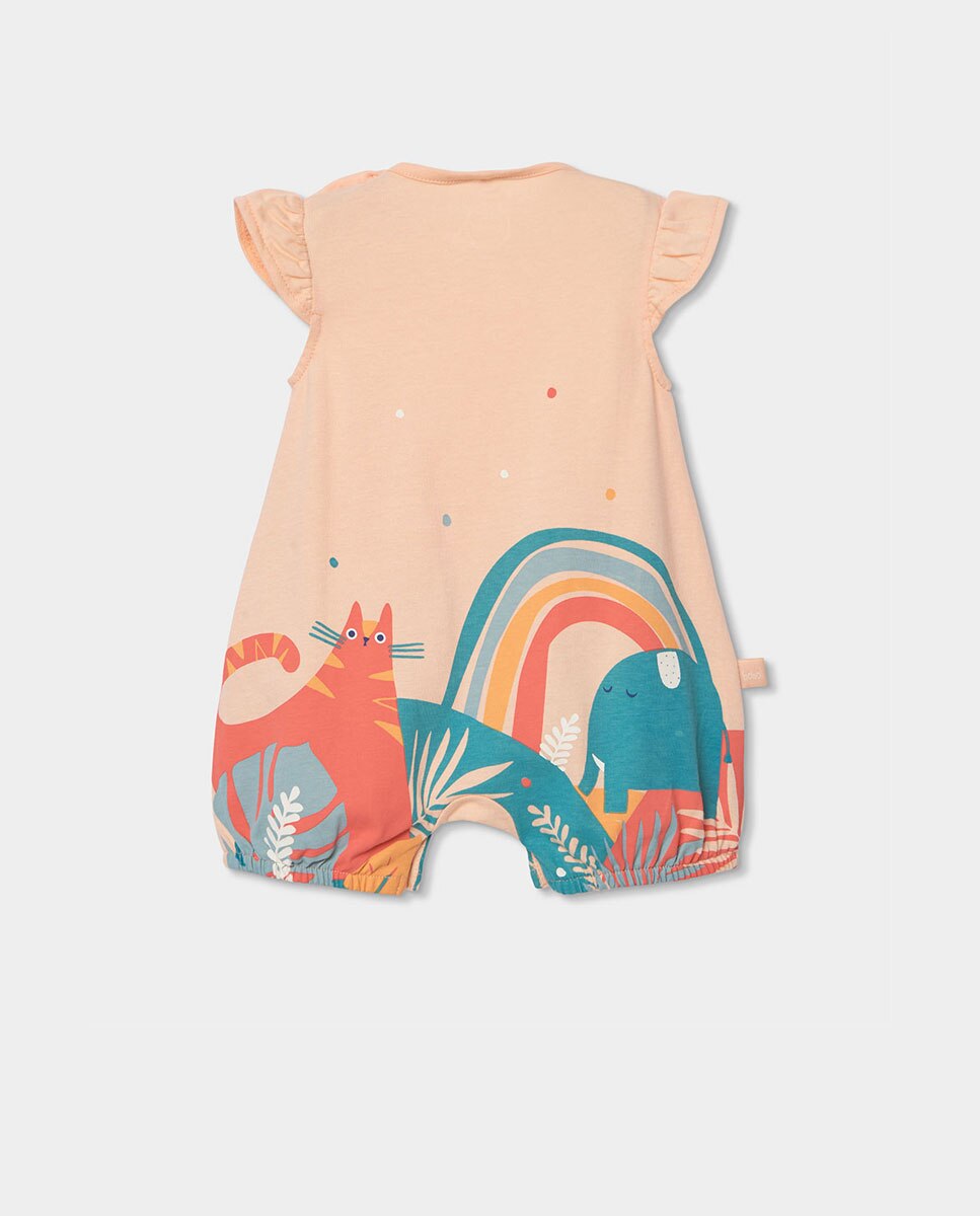 Babygrow de Malha de Bebé Boboli Laranja-claro-2