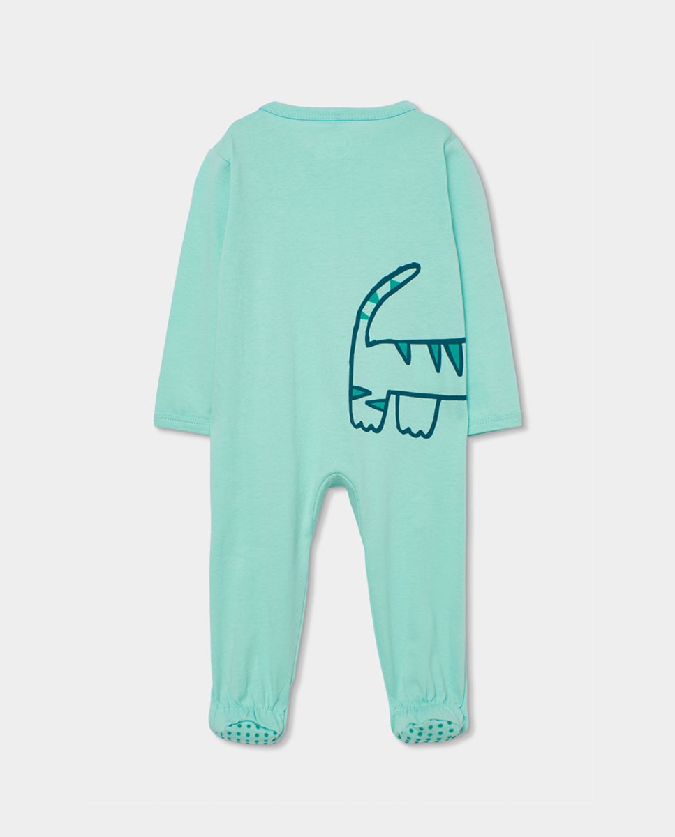 Babygrow de Malha de Bebé Verde-menta-2
