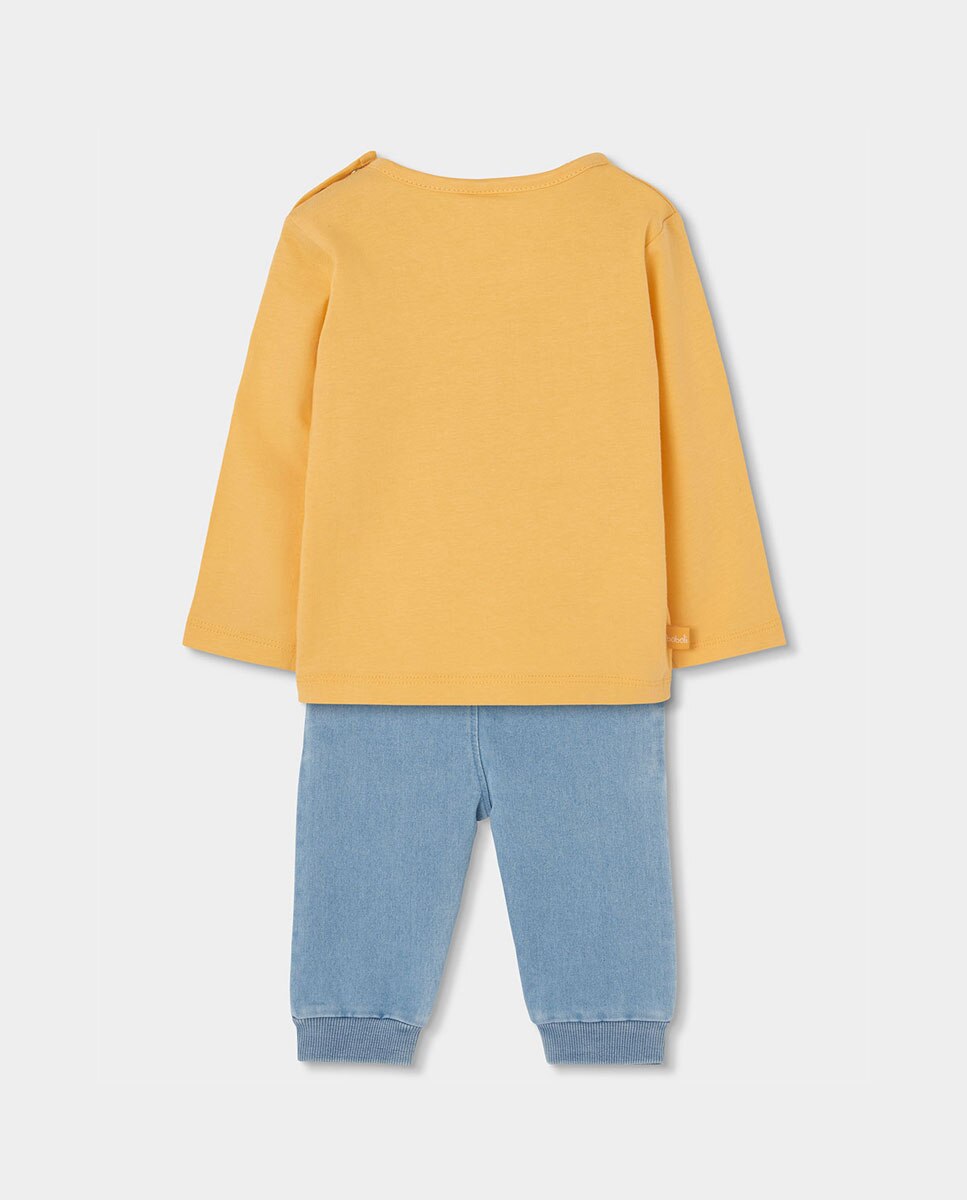 Conjunto de Malha para Bebé Boboli Azul-claro-2