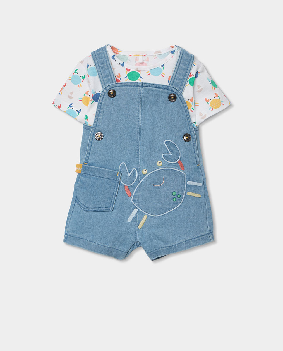 Conjunto de Malha para Bebé Boboli Azul denim-1