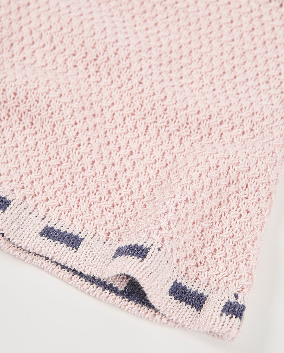 Top de Malha Infantil Rosa / azul marinho-4