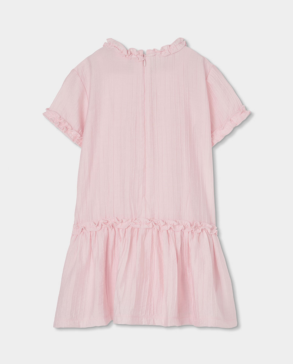 Vestido Viscose de Bebé Rosa-pastel-2