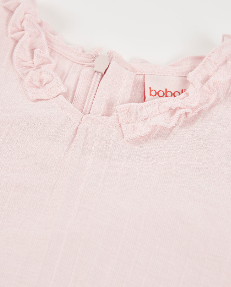 Vestido Viscose de Bebé Rosa-pastel-3