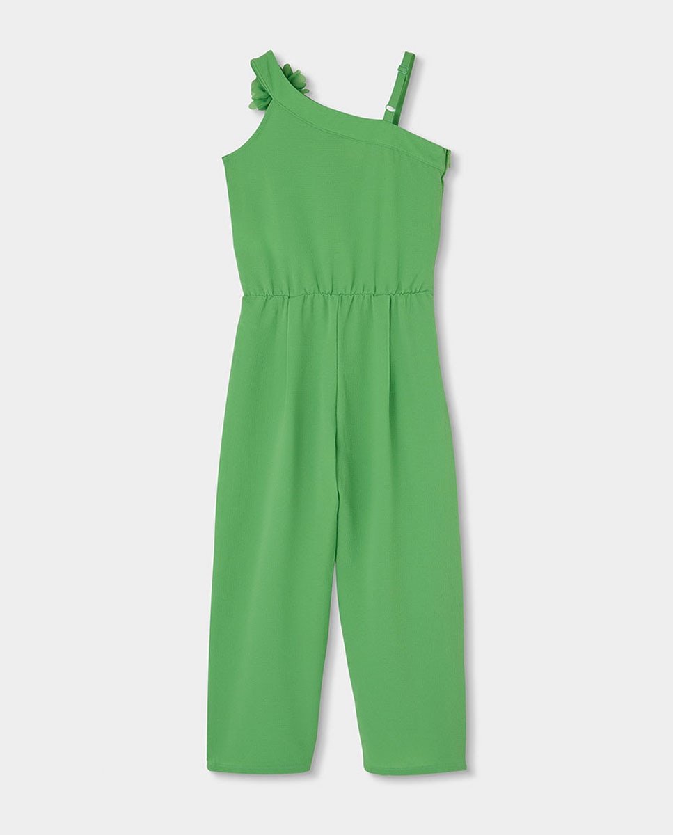 Macacão Crepe Infantil Boboli Verde-claro-2