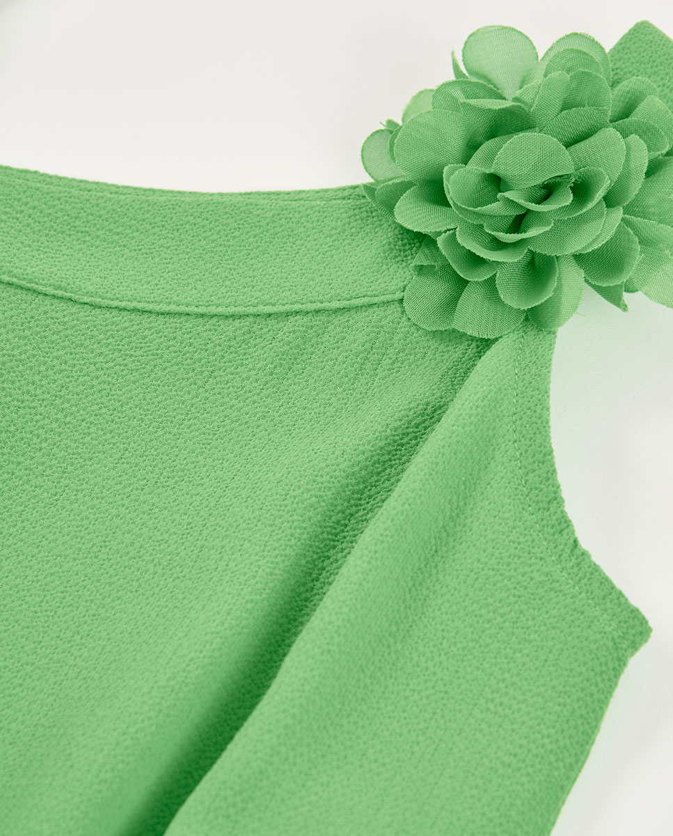 Macacão Crepe Infantil Boboli Verde-claro-3