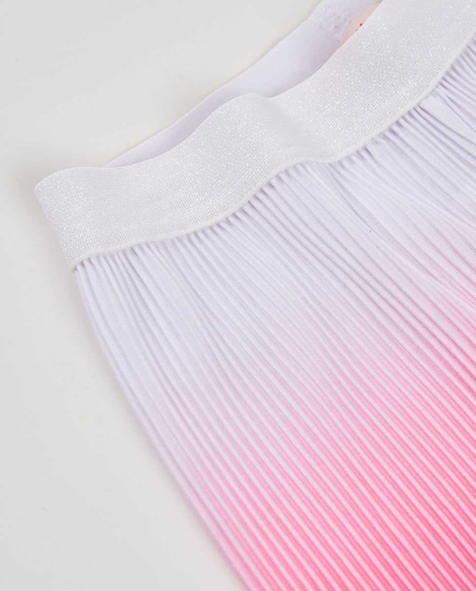 Calças de Malha Infantil Boboli Branco / Rosa-3