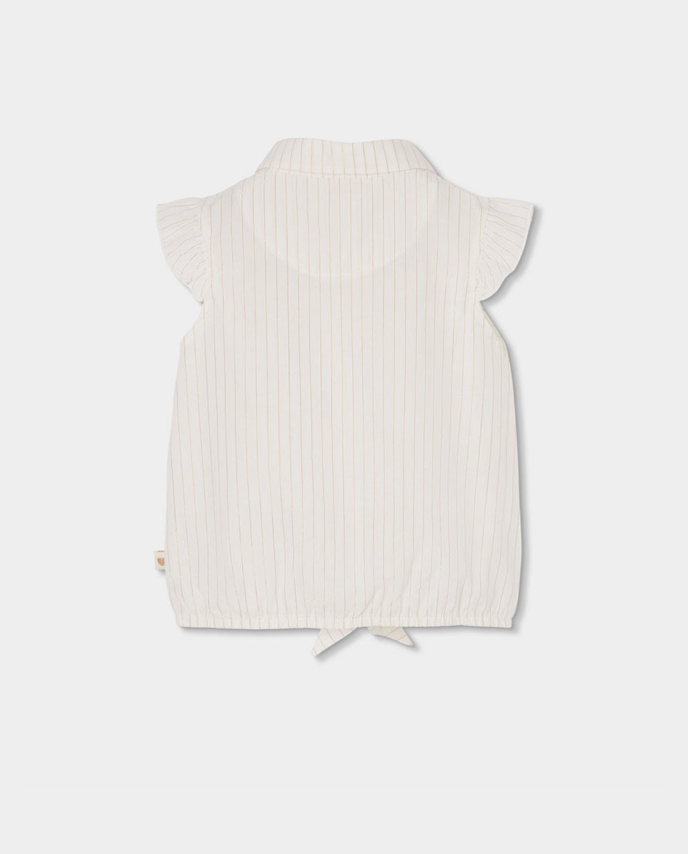 Camisa Às Riscas Infantil Boboli Bege-2