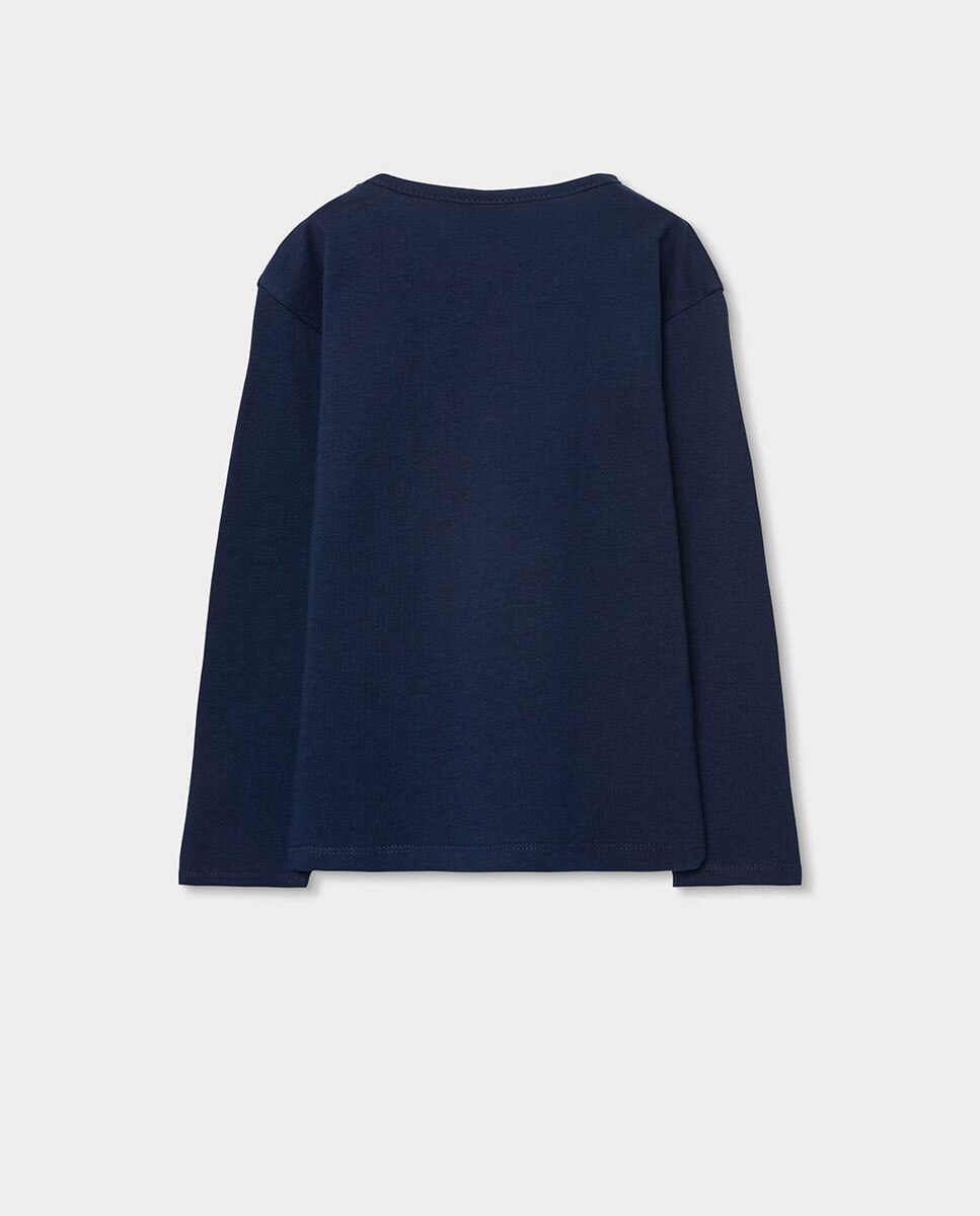 T-shirt de Malha Infantil Boboli Azul-escuro-2