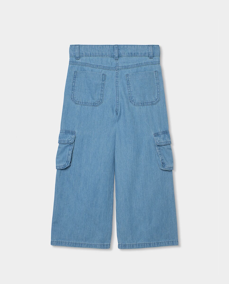 Calças Denim Infantil Azul-claro-2