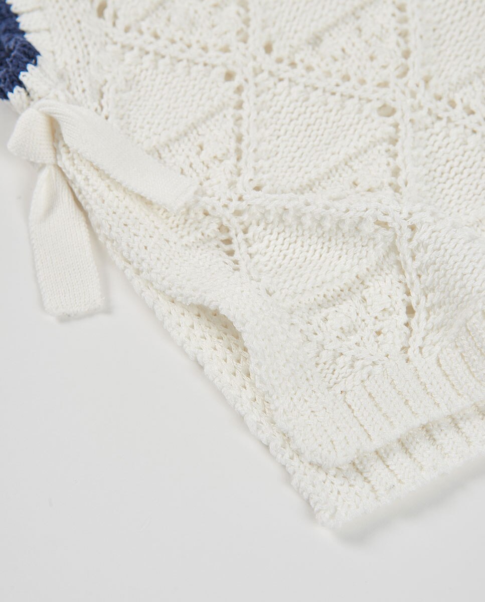 Colete de Malha Infantil Boboli Branco-4